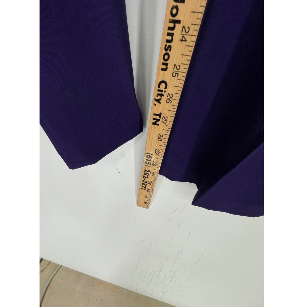 Kasper Womens Suit 16 Pant Set Purple 3 Button Blazer Straight Leg 2pc - Picture 10 of 14